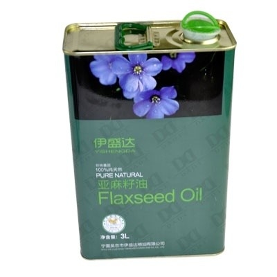 Buy DADI 3L Matte Finish Tin Can Sunflower Oil Food Oil Can Import Spout Lid Carry Handle Food Industrial Features UV Embossing online manufacture