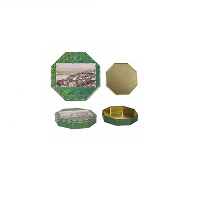Buy DADI Metal Oval Tea Tin Box Octagonal Shape Gift Tin Can Customized Printing 190*190*42mm online manufacture