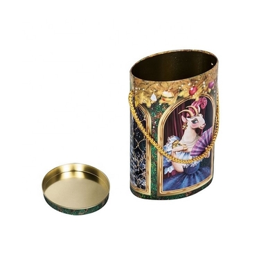 Buy DADI Oval Shape Tea Tin Box Support Creative Design CMYK Printing Tea Tin Storage Can online manufacture