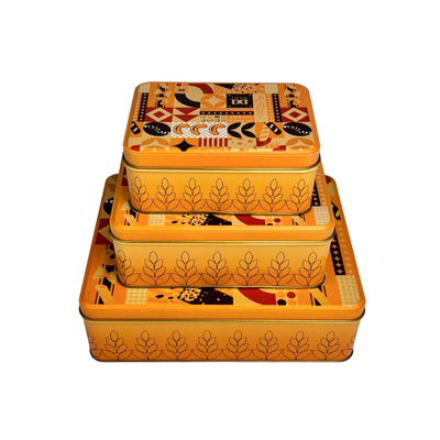Buy DADI Glossy Rectangular Storage Biscuit Tin Box For Christmas Cookie Gift Package OEM ODM online manufacture