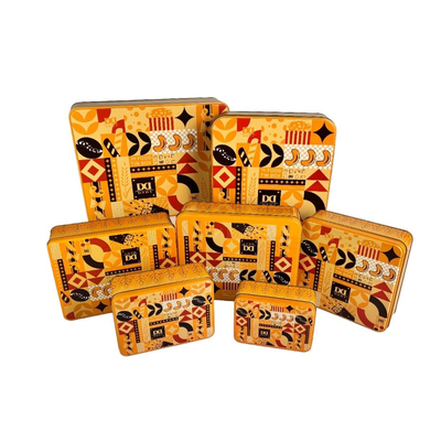 Buy DADI Silkscreen Laser Embossing Rectangular Tin Can Custom Printed Biscuit Tin Box online manufacture
