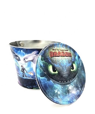 Buy DADI Carry Handle Tin Popcorn Bucket 1.8L Personalized Metal Popcorn Bucket For Cinema online manufacture