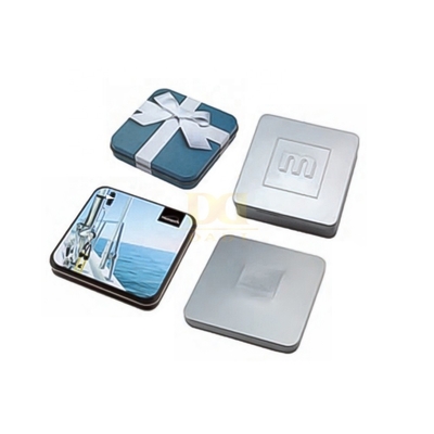 Buy DADI Matte Finish Square Tin Canister 0.23mm-0.38mm Small Square Candy Tin Box with Embedded Lid online manufacture