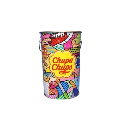 Buy DADI 25 Liter Conical Cheese Tinplate Metal Popcorn Bucket with Airtight Lid And CMYK / PMS/ UV Printing online manufacture