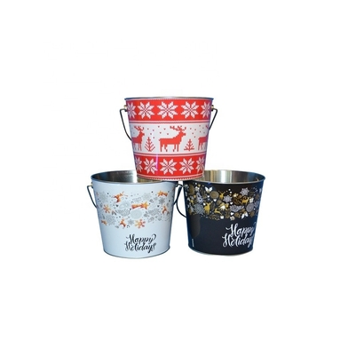 Buy DADI 64oz Tinplate Metal Popcorn Bucket Colorful Flavored Popcorn Tins For Chocolate online manufacture