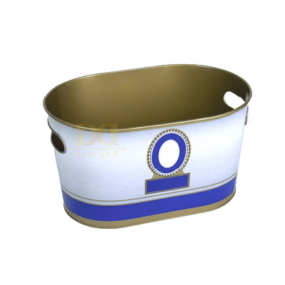 Buy DADI Elliptic Personalized Tinplate Ice Bucket Luxury Engraved Drinks Cooler Bucket online manufacture