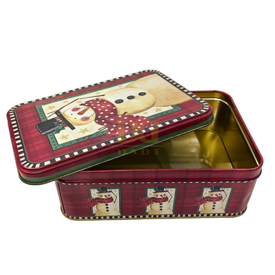 Buy DADI Commercial Grade Xmas Snack Tin Rectangular Tin Box Rustproof Biscuit Tin Box online manufacture