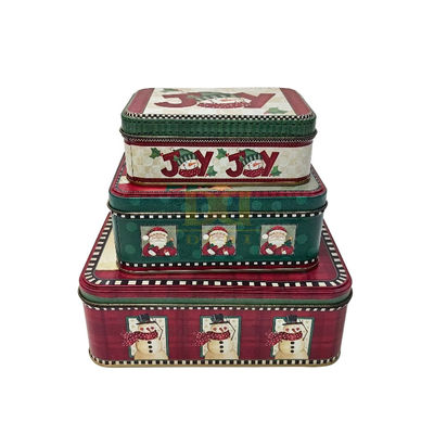 comprar Caja de estaño de alimentos rectangular impresa a medida Contenedor de metal polivalente para dulces galletas aperitivos regalo de confitería online manufacture