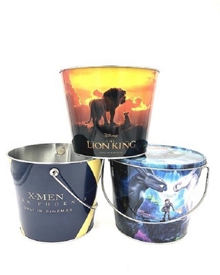 kaufen DADI Custom Printing Zinnplatte Metall Popcorn Eimer Zinn mit Deckel und Griff online manufacture