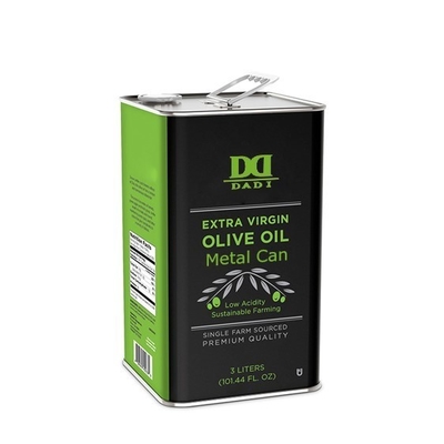 Buy DADI 3 Liter Food Oil Can 5 Liter Olive Oil Tin Can CMYK Offset Printing with Logo Design online manufacture