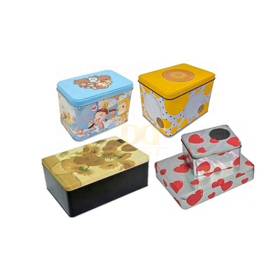 Buy DADI Rectangular Biscuit Tin Box Recyclable Ombre Printed Packaging Tin Containers online manufacture