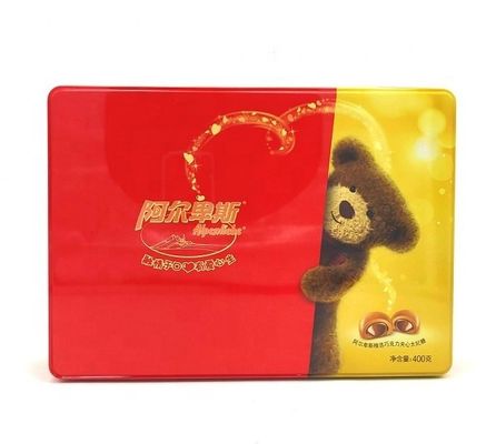 comprar Caixa de lata retangular impressa personalizada para doces, recipiente de metal quadrado de qualidade alimentar para embalagens de armazenamento de pirulito de doces duros online manufacture
