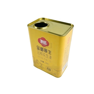 acheter Bidon d'huile alimentaire DADI 1,6L avec certifications de sécurité alimentaire FDA, contenant d'huile d'olive en fer blanc, revêtement intérieur doré jaune brillant online manufacture