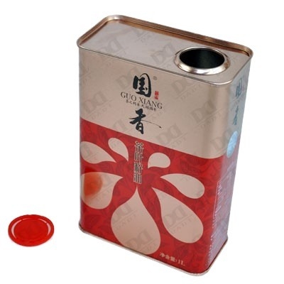 Buy DADI Rectangle 1 Litre Food Oil Can 1000ml Peanut Oil Tin Cans Glossy Surface online manufacture