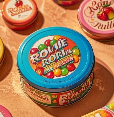 comprar Caja de metal pequeña redonda impresa personalizada de la lata del caramelo de la fruta de DADI online manufacture