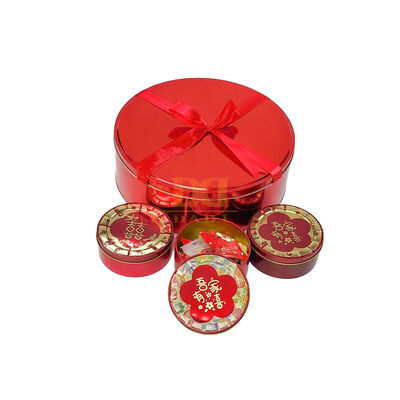 Buy Factory Direct Sale Round Cake Cookie Metal Tin Can Container Tin Box with Lid for Lunch Muffin Cheese Pizza Coffee Bean Tea online manufacture