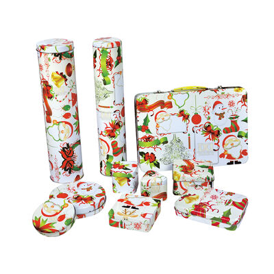 Mua Vintage Giáng sinh Halloween Holiday Custom Vintage Metal Tin Tin Box Set Collection Không khí chai Tin Caddy Cửa hàng online manufacture
