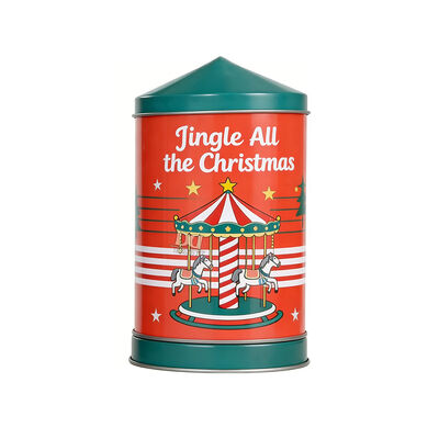 Buy OEM ODM Food Grade Rotating Tin Can Music Box Factory Direct Custom Metal Packaging for Chocolate Candy Sweet Food Gift Brands online manufacture