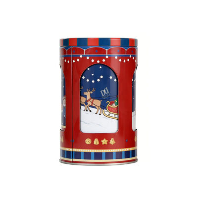 Buy Luxury Rotating Double-layered Tin Music Box Food Gift Sets OEM Decorative Tin Can Christmas Special Occasions Metal Packaging online manufacture