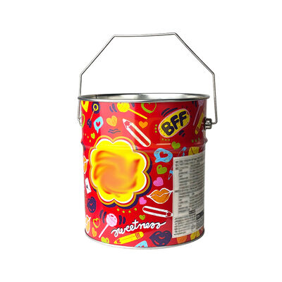 Beli Custom Cylindrical Tinplate Candy Jar Cartoon Design Handle Cocok Rasa Susu Hard Candy Sedap Lollipop Penyimpanan online manufacture