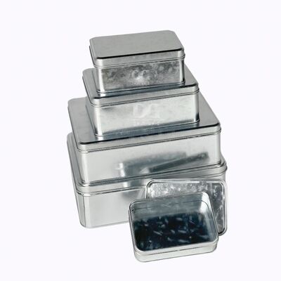 Beli Grosir Disesuaikan CMYK Cetak Makanan Kelas Metal persegi panjang Tin Box Packaging Box untuk Kue Cokelat Permen Permen Kado online manufacture