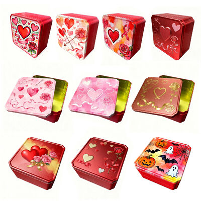Mua Ngày Lễ Tình Nhân Sáng Tạo Lãng Mạn Hộp Thiếc Hồng Đỏ Hoạt Hình Dễ Thương Retro Vuông Hộp Quà Tặng Đám Cưới Tùy Chỉnh Kim Loại Thiếc Bao Bì online manufacture