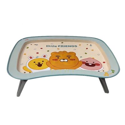 kopen Aangepaste maat blikken dienbladtafel met opvouwbare poten voor speelkamersnacks, tekenspellen en lichtgewicht draagbaar gebruik online manufacture