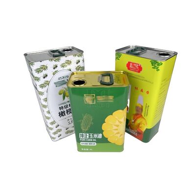 kopen 4L 5L Persoonlijke draagbare handgreep rechthoekige verdikking roestbestrijdende afdichting dop grote capaciteit olietank walnoot camellia olijfolie tin doos online manufacture